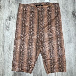 Snake skin biker shorts